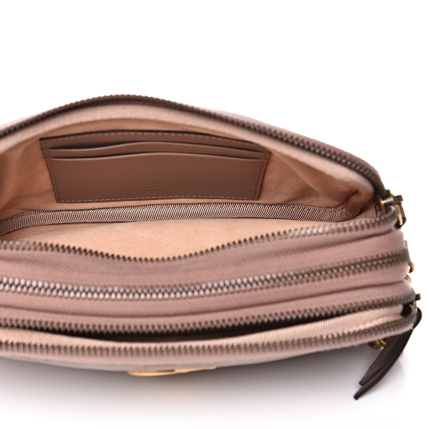 Calfskin Matelasse Mini GG Marmont Chain Crossbody Bag Porcelain Rose