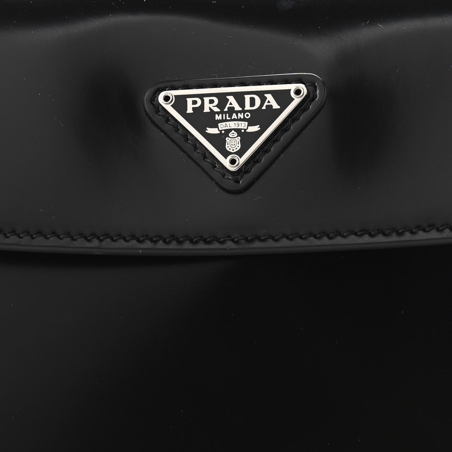 Spazzolato Cleo Flap Shoulder Bag Black