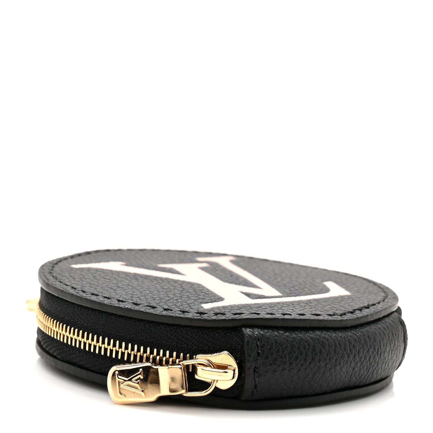 Empreinte Monogram Giant Round Coin Purse Black Beige