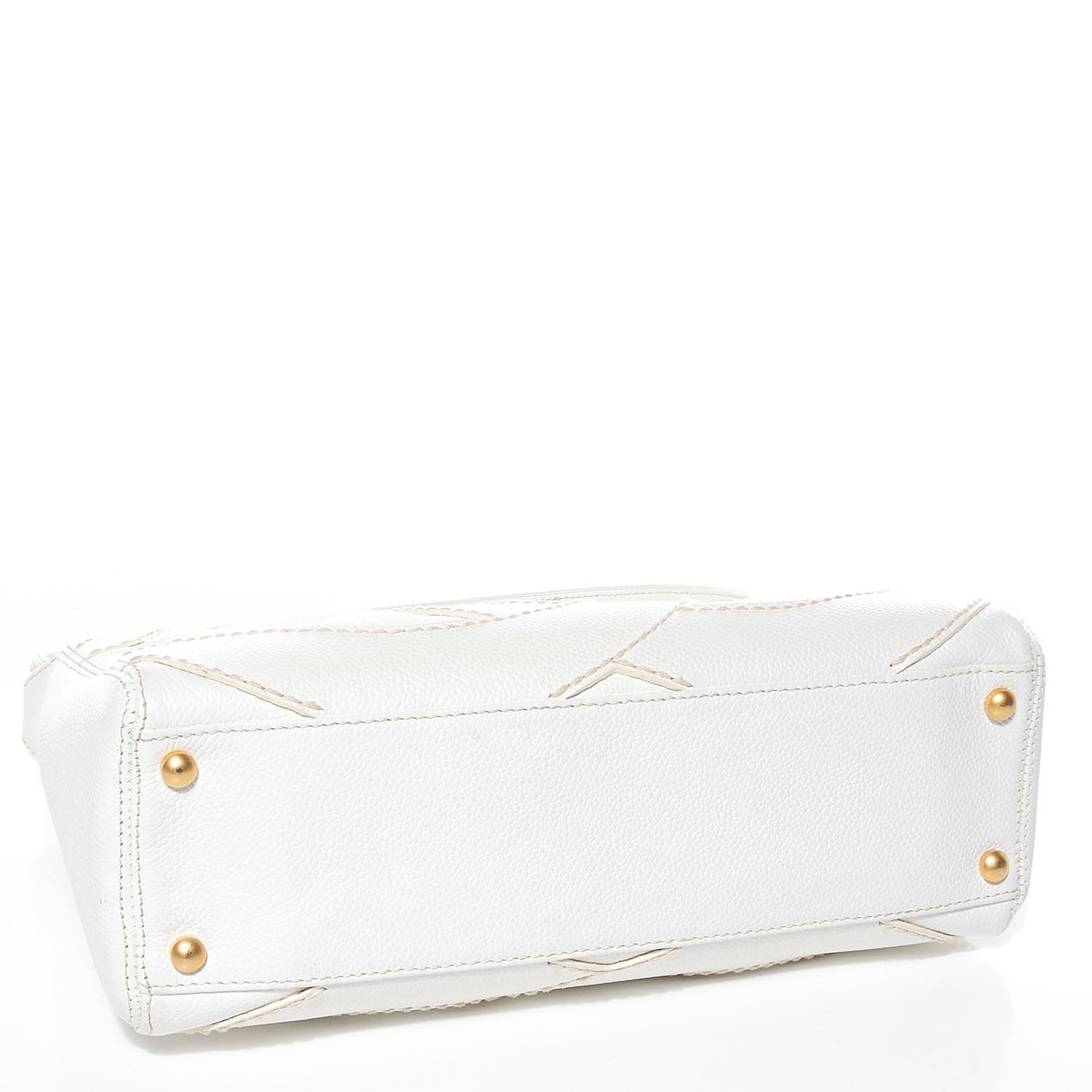 Caviar CC Stitched Hobo White
