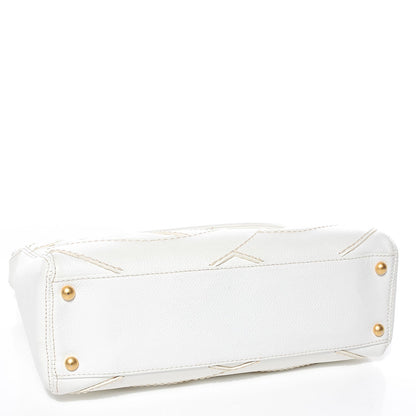 Chanel Caviar CC Stitched Hobo White 4 of 8