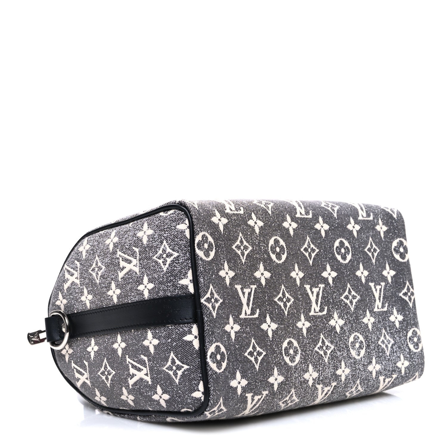 Louis Vuitton Denim Monogram Jacquard Speedy Bandouliere 25 Black 4 of 9