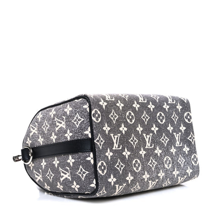 Louis Vuitton Denim Monogram Jacquard Speedy Bandouliere 25 Black 4 of 9