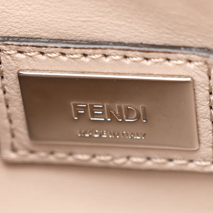 Fendi Vitello Dolce Studded Petite 2Jours Tote Grigio Polvere Multicolor 7 of 15