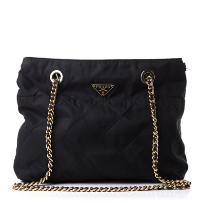 Prada Nylon Tessuto Quilted Shoulder Bag Black 1 of 13