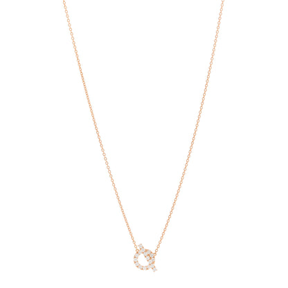 Hermes 18K Rose Gold Diamond Finesse Pendant Necklace 1 of 6