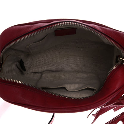 Gucci Pebbled Calfskin Small Soho Disco Bag Tabasco Red 5 of 11