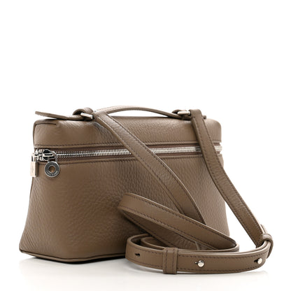 Loro Piana Grained Calfskin L19 Extra Pocket Pouch Warm Mastic 4 of 9