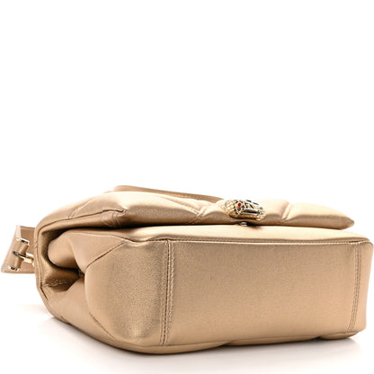 Bulgari Metallic Calfskin Matelasse Mini Serpenti Cabochon Crossbody Bag Gold 4 of 11