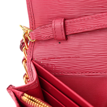 Prada Vitello Move Metal Oro Chain Wallet Peonia 8 of 11