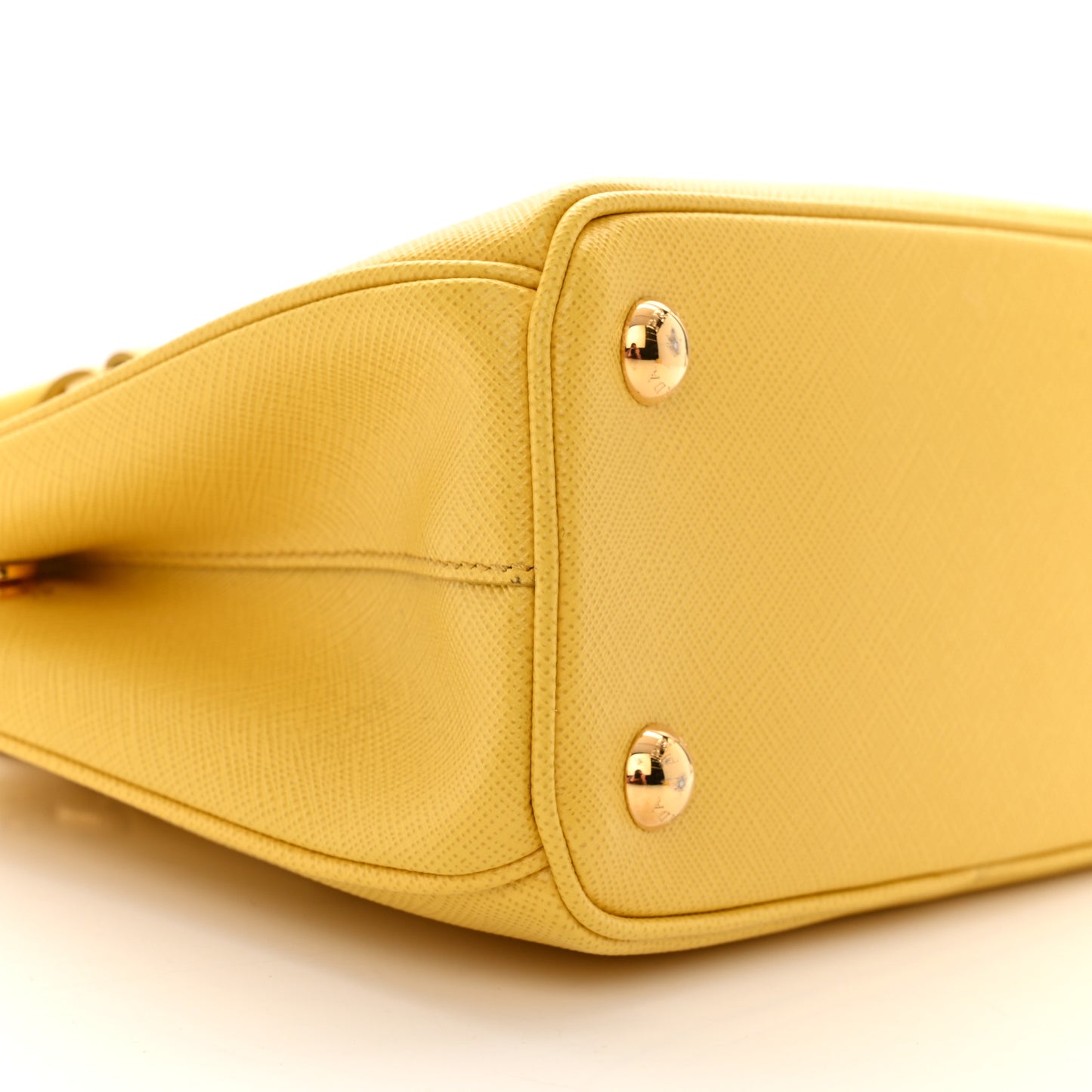 Saffiano Lux Mini Galleria Double Zip Tote Soleil