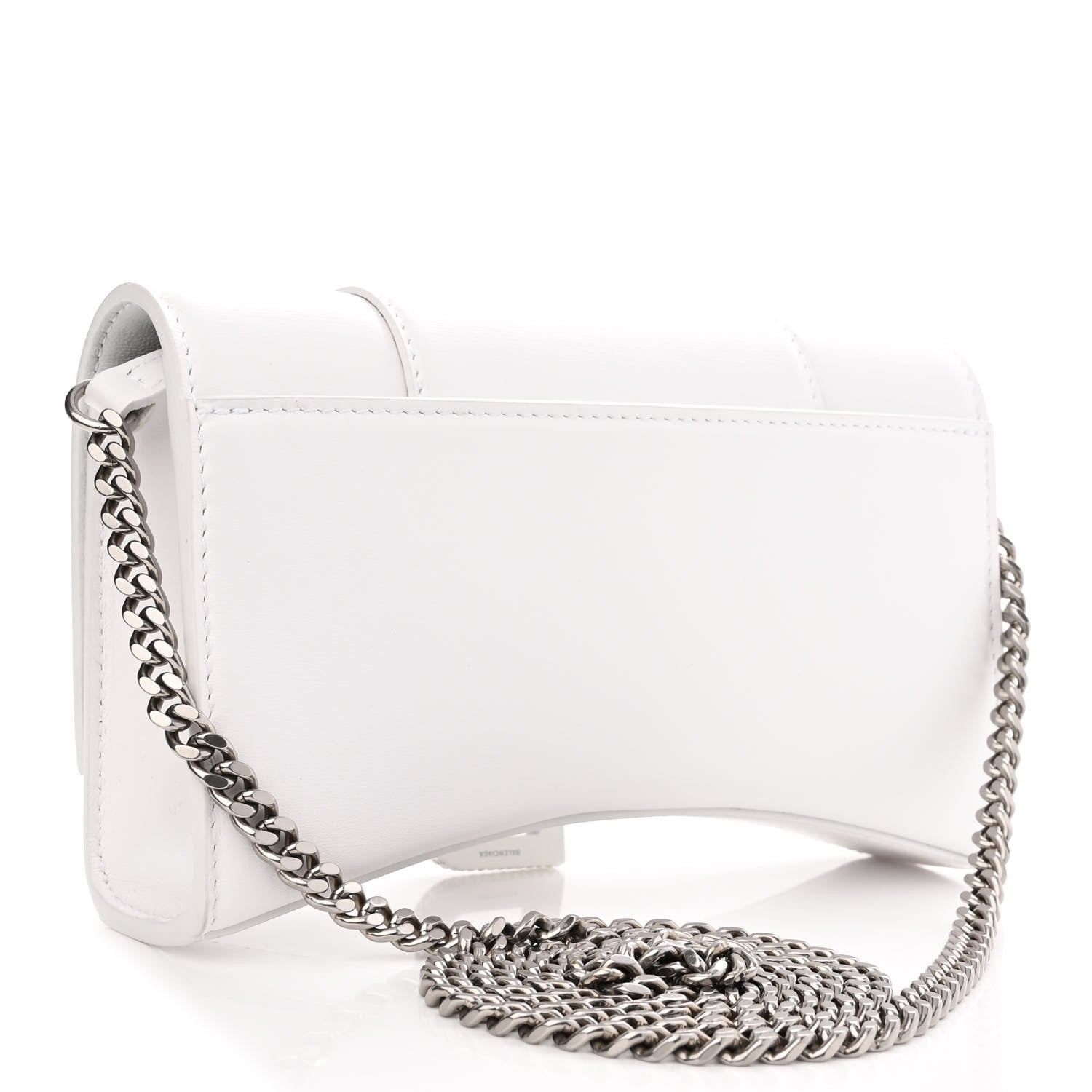 Balenciaga Shiny Box Calfskin Strass Hourglass Chain Bag White 2 of 11