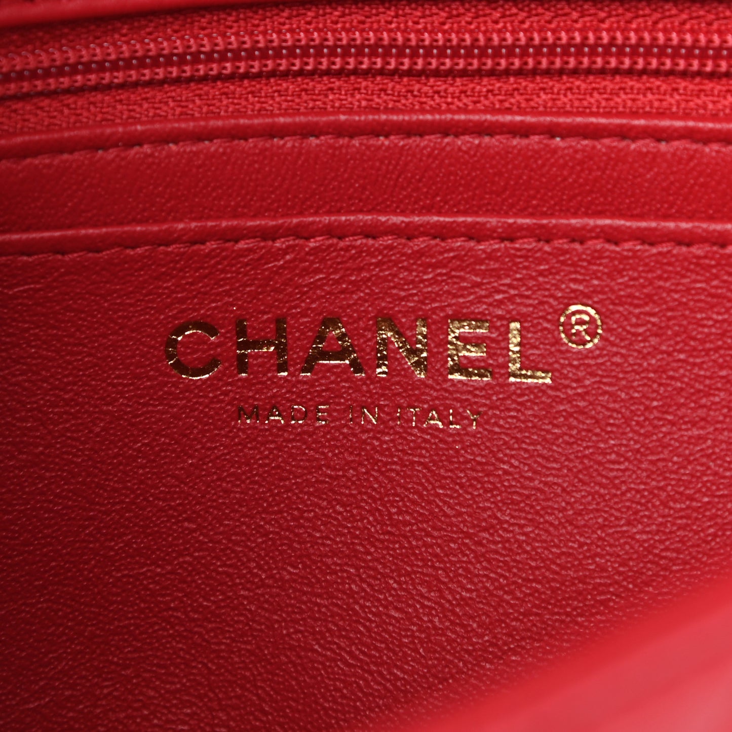 Lambskin Quilted Mini Top Handle Rectangular Flap Red