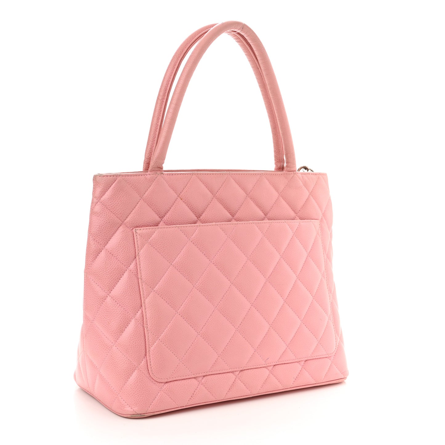 Caviar Quilted Medallion Tote Light Pink
