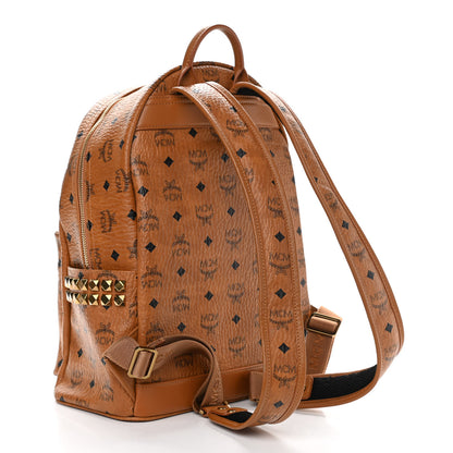 MCM Visetos Small Side Stud Stark Backpack Cognac 2 of 9