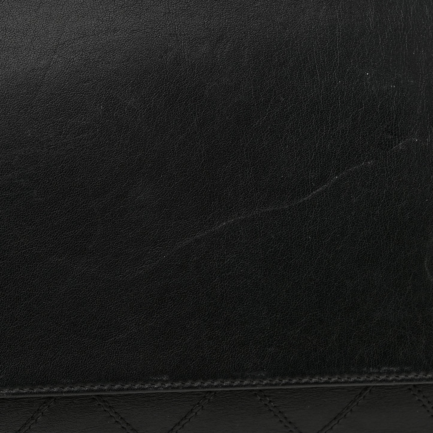 Calfskin Stitched XL Weekender Black