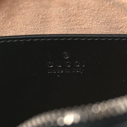 Gucci Calfskin Matelasse Aria Mini GG Marmont Chain Shoulder Bag Black 6 of 8