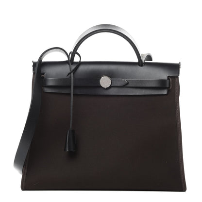 Hermes Toile Vache Hunter Herbag Zip 31 PM Black Ebene 1 of 15