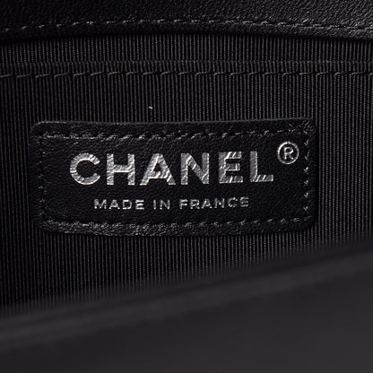 Chanel Lambskin Iridescent PVC Chevron Quilted Medium Boy Flap Black Silver 8 of 11