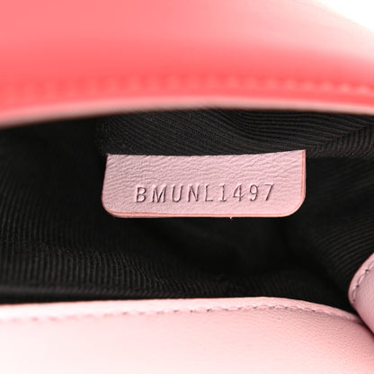 Burberry Lambskin Quilted Small Lola Bag Bright Red Pink Tan 7 of 10