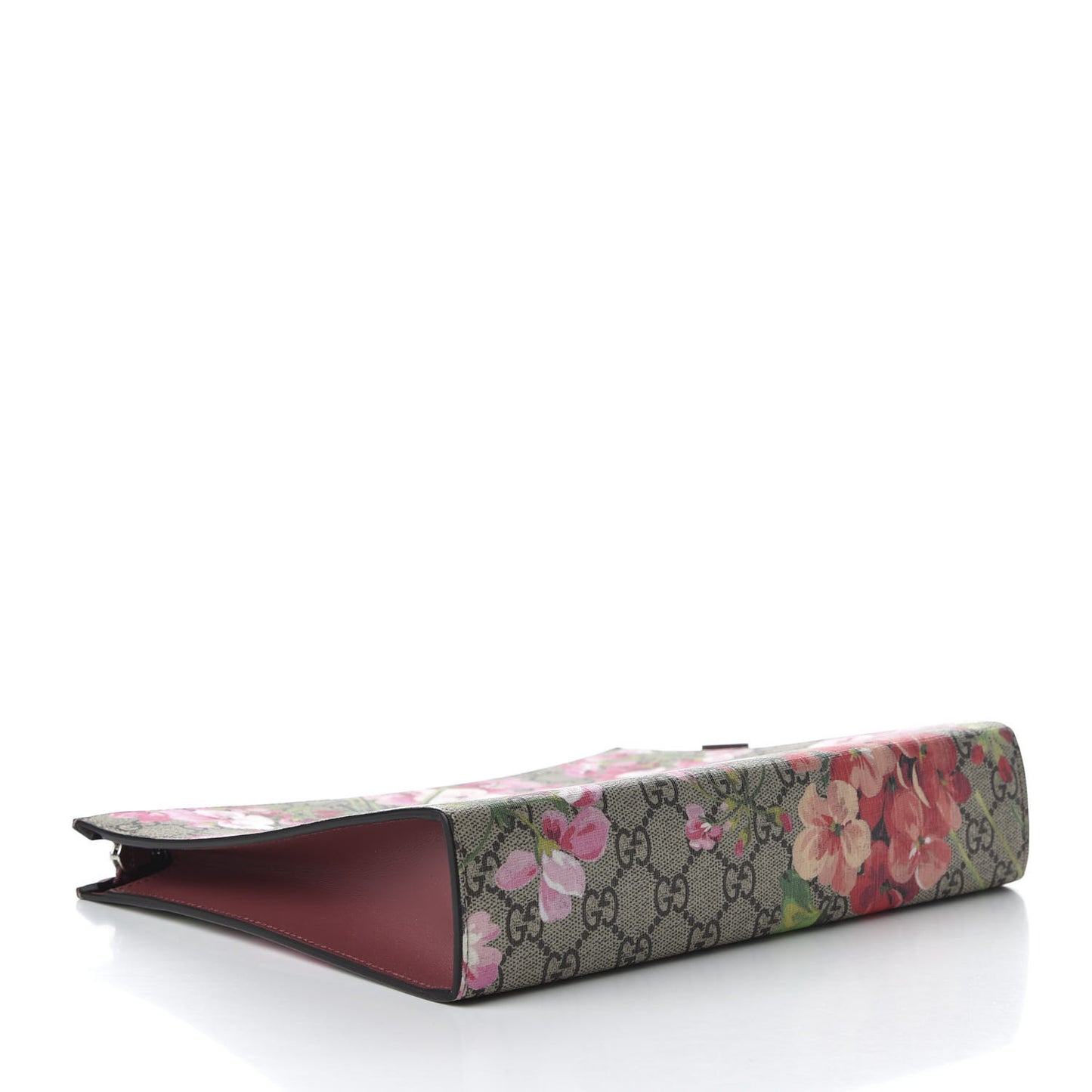 GG Supreme Monogram Blooms Large Cosmetic Case Beige Multicolor Dry Rose