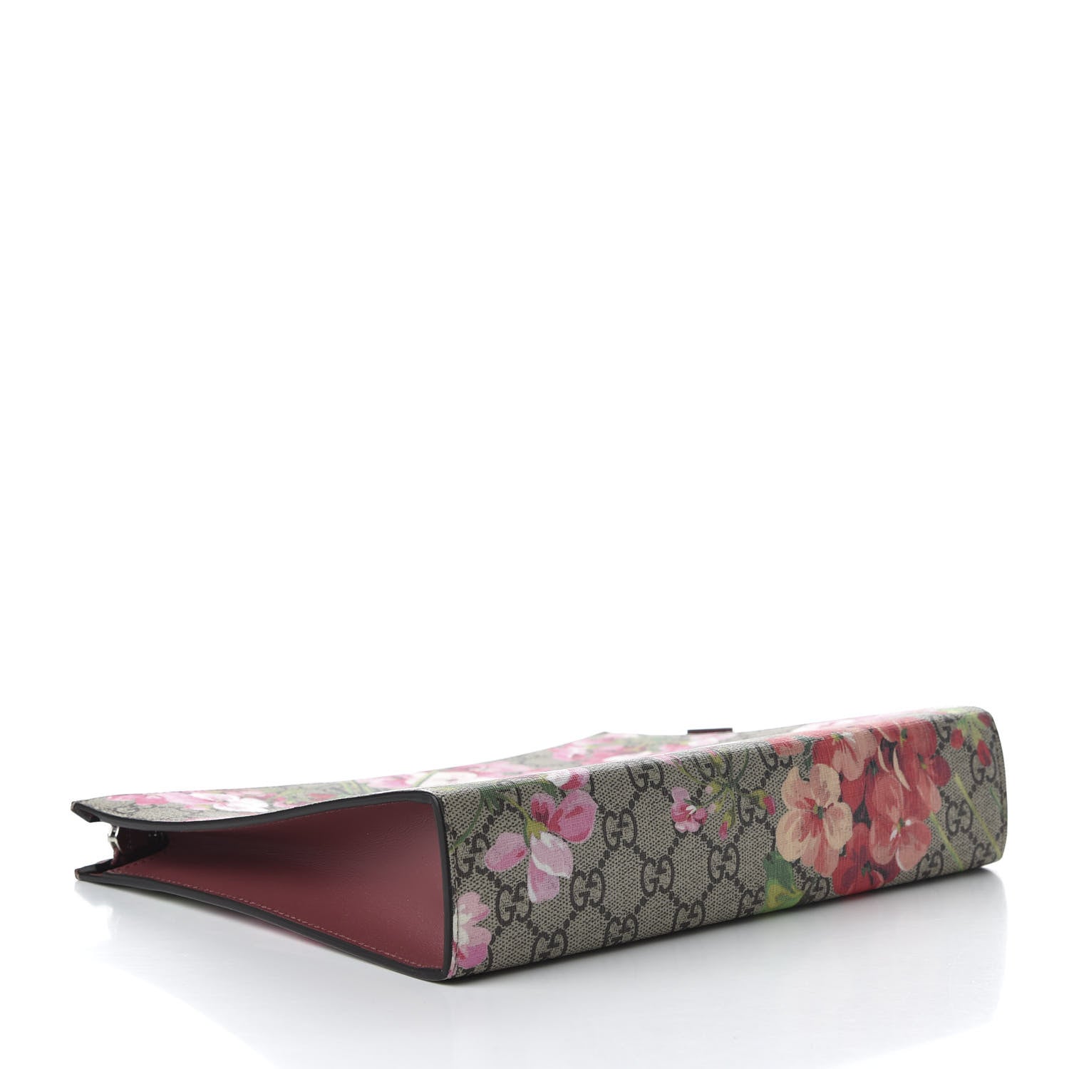 Gucci GG Supreme Monogram Blooms Large Cosmetic Case Beige Multicolor Dry Rose 4 of 8