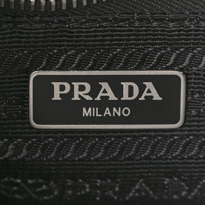Prada Saffiano Tessuto Nylon Chain Shoulder Bag Black 6 of 10