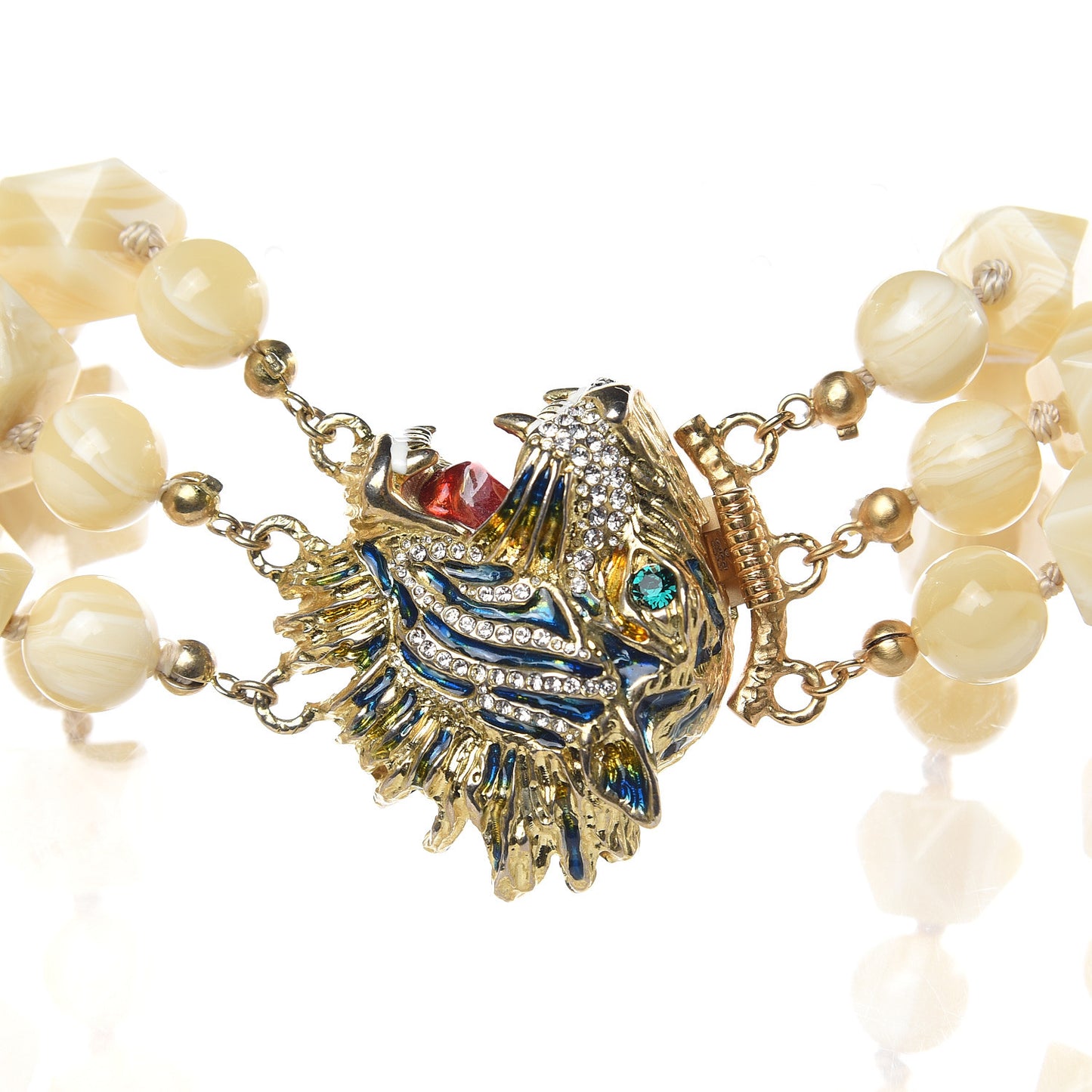 Resin Crystal Beaded Rajah Necklace