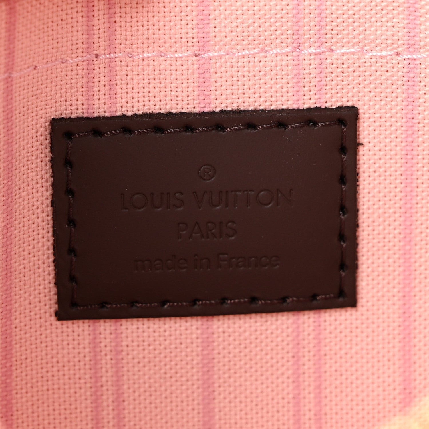 Louis Vuitton Damier Ebene Neverfull MM GM Pochette Rose Ballerine 6 of 6