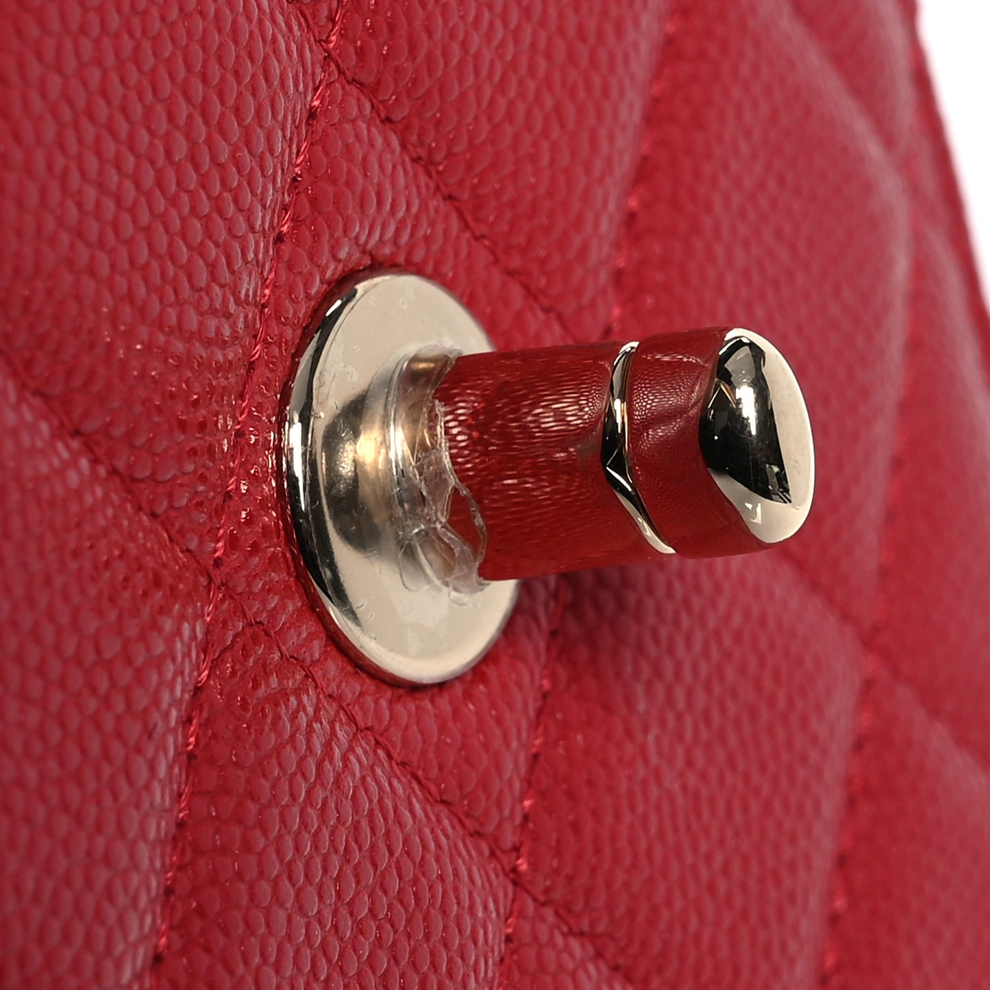 Caviar Quilted Classic Phone Holder Red