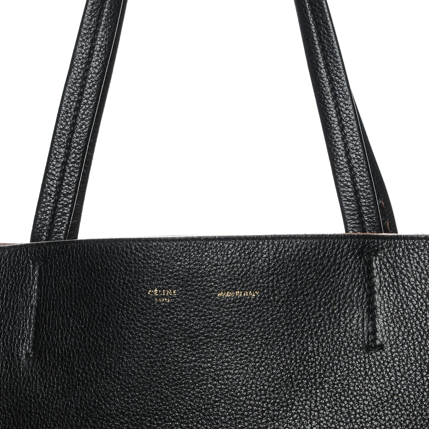 Grained Calfskin Medium Horizontal Cabas Phantom Black