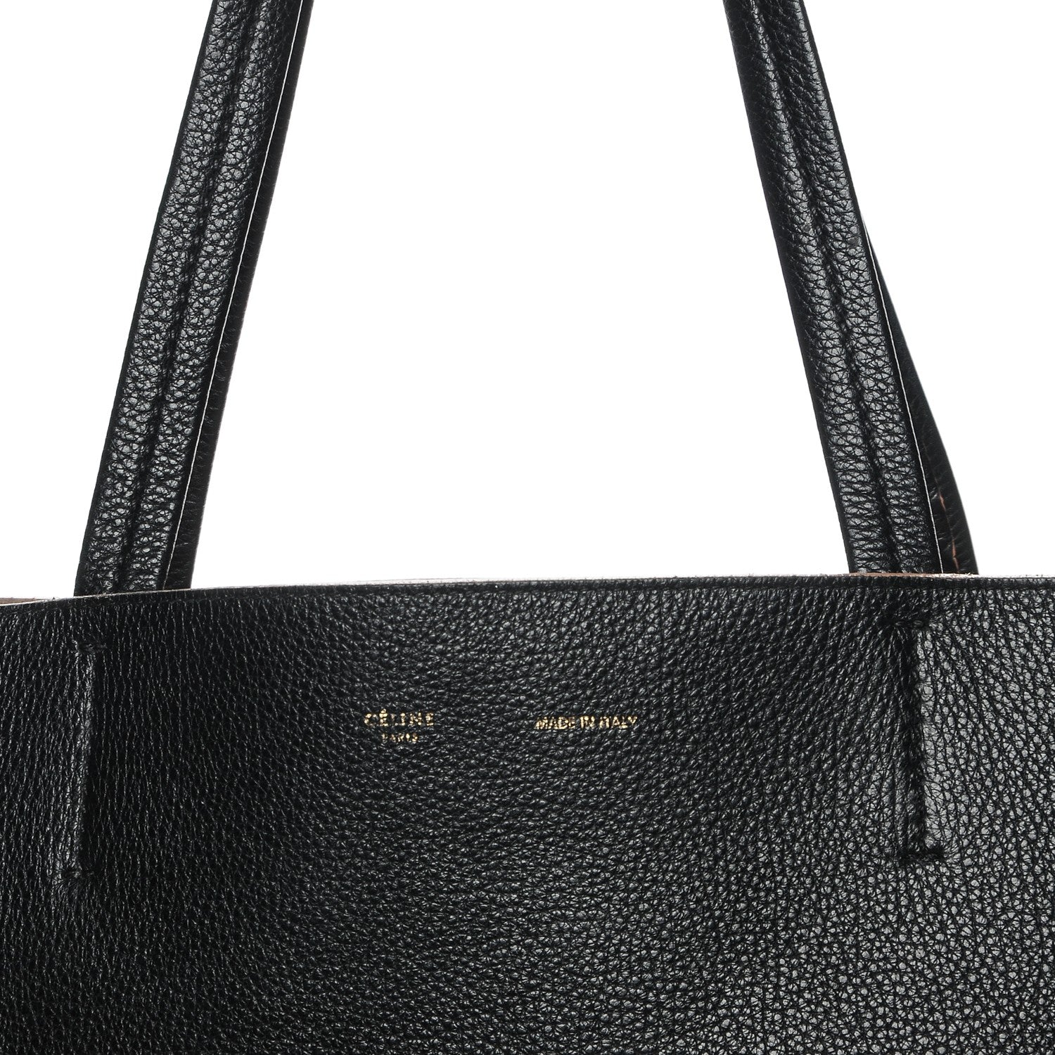 Celine Grained Calfskin Medium Horizontal Cabas Phantom Black 6 of 9