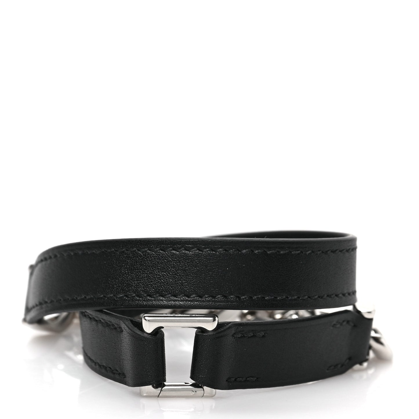 Tadelakt Palladium Mens Camden Double Tour Chain Bracelet Black