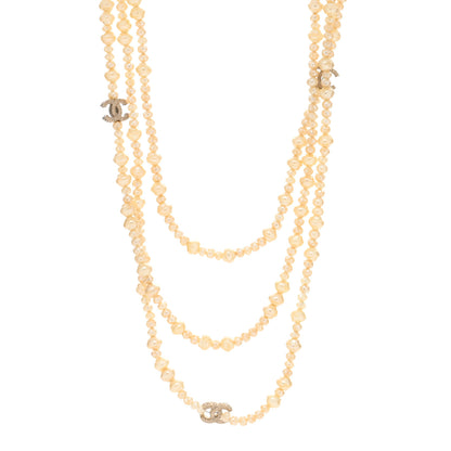 Chanel Irregular Pearl CC Multi Strand Necklace Gold 1 of 4