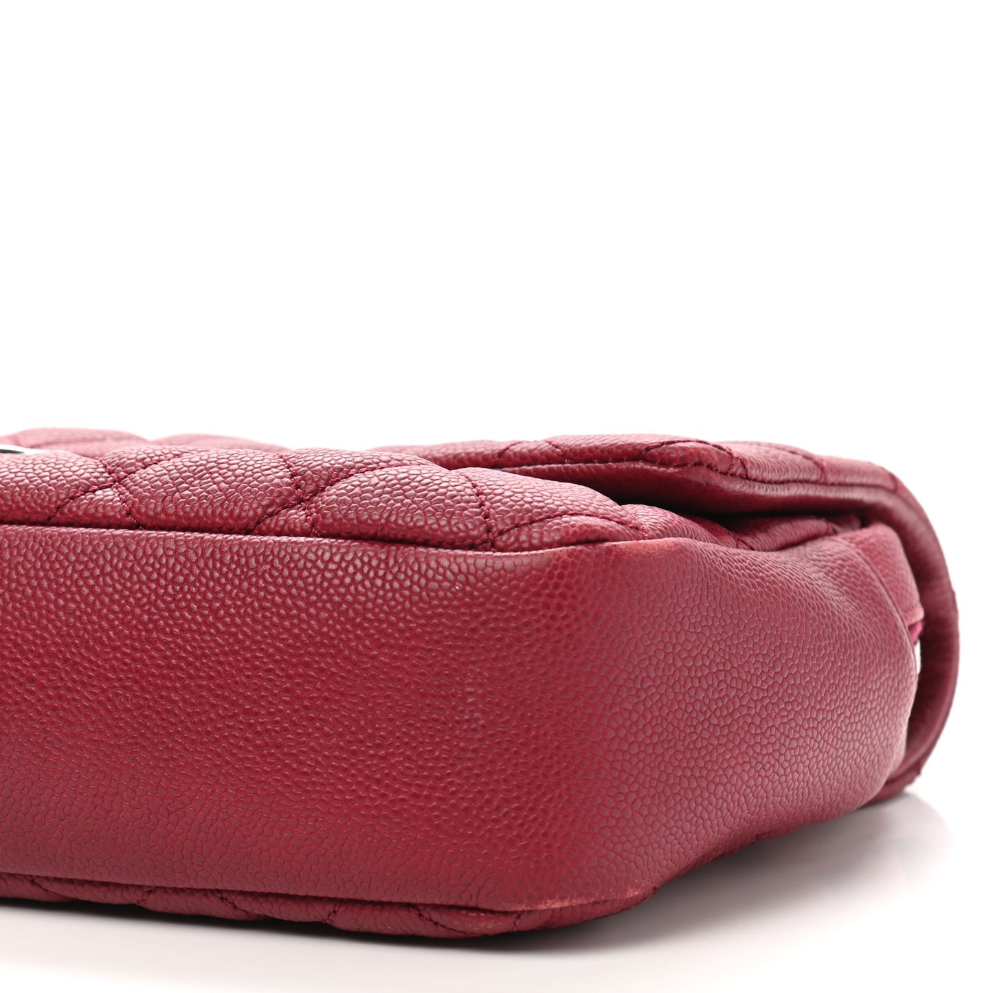 Caviar Quilted Jumbo Easy Flap Dark Pink