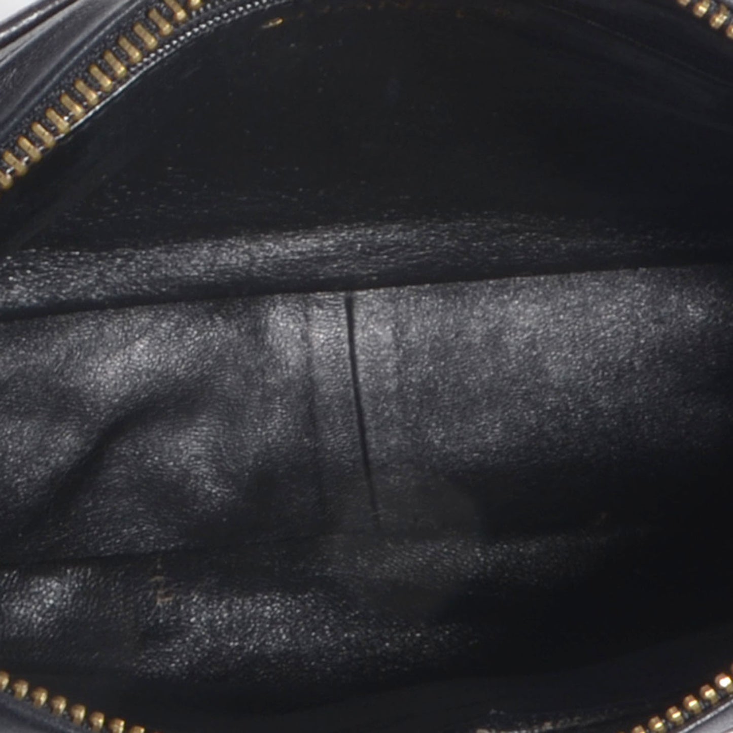 Lambskin Quilted Tassel Camera Case Black