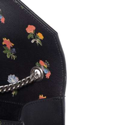 Saint Laurent Calfskin Prairie Flower Printed Mini Betty Black 10 of 12