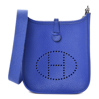 Hermes Taurillon Clemence Evelyne TPM Bleu Electrique 1 of 9