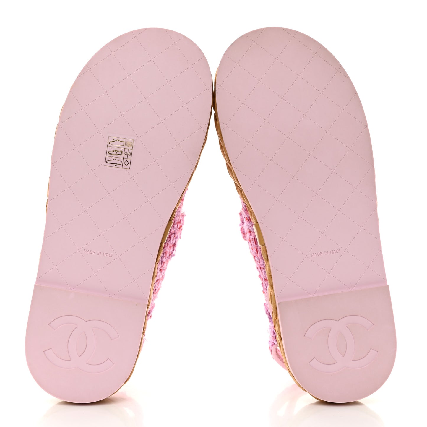 Tweed Patent Calfskin Velcro Dad Sandals 38.5 Light Purple Pink Red