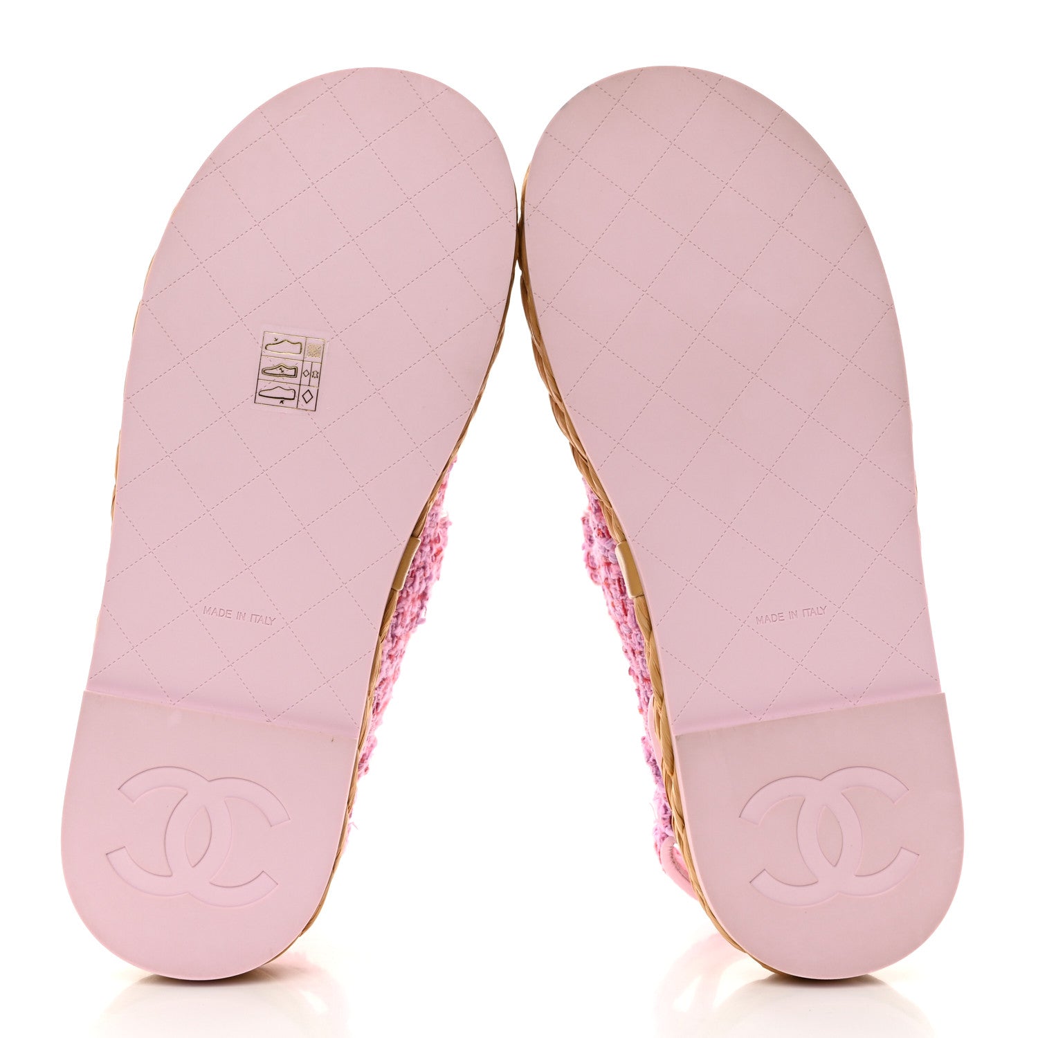 Chanel Tweed Patent Calfskin Velcro Dad Sandals 38.5 Light Purple Pink Red 6 of 10