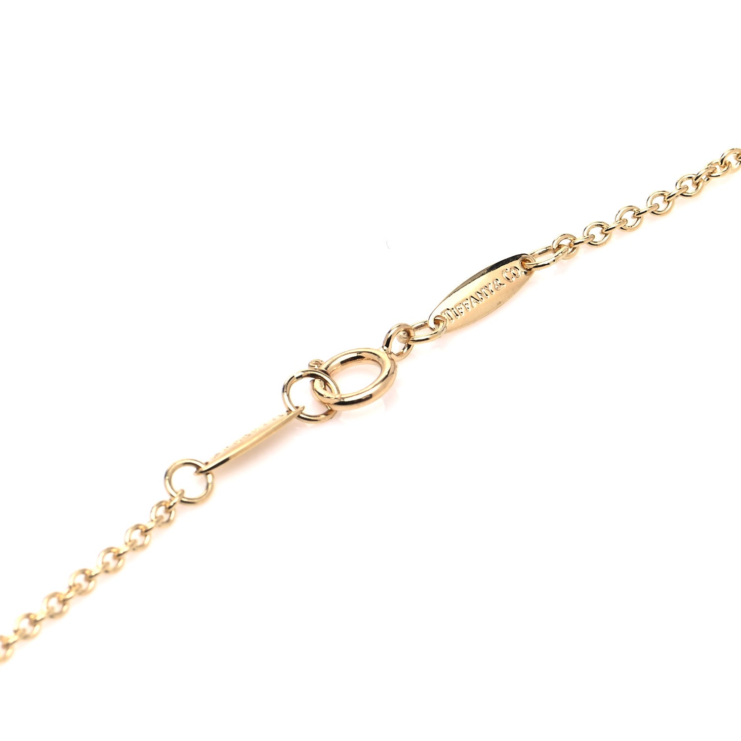 Tiffany 18K Yellow Gold Elsa Peretti Open Bottle Pendant Necklace 3 of 5