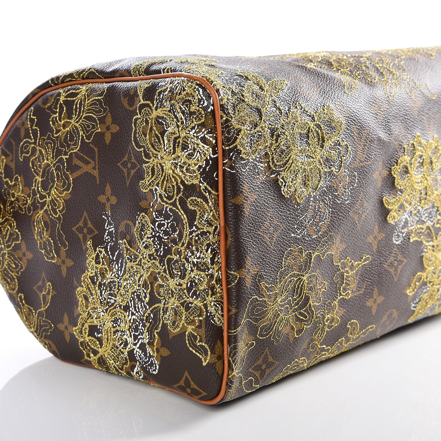 Louis Vuitton Monogram Dentelle Speedy 30 Gold 6 of 8