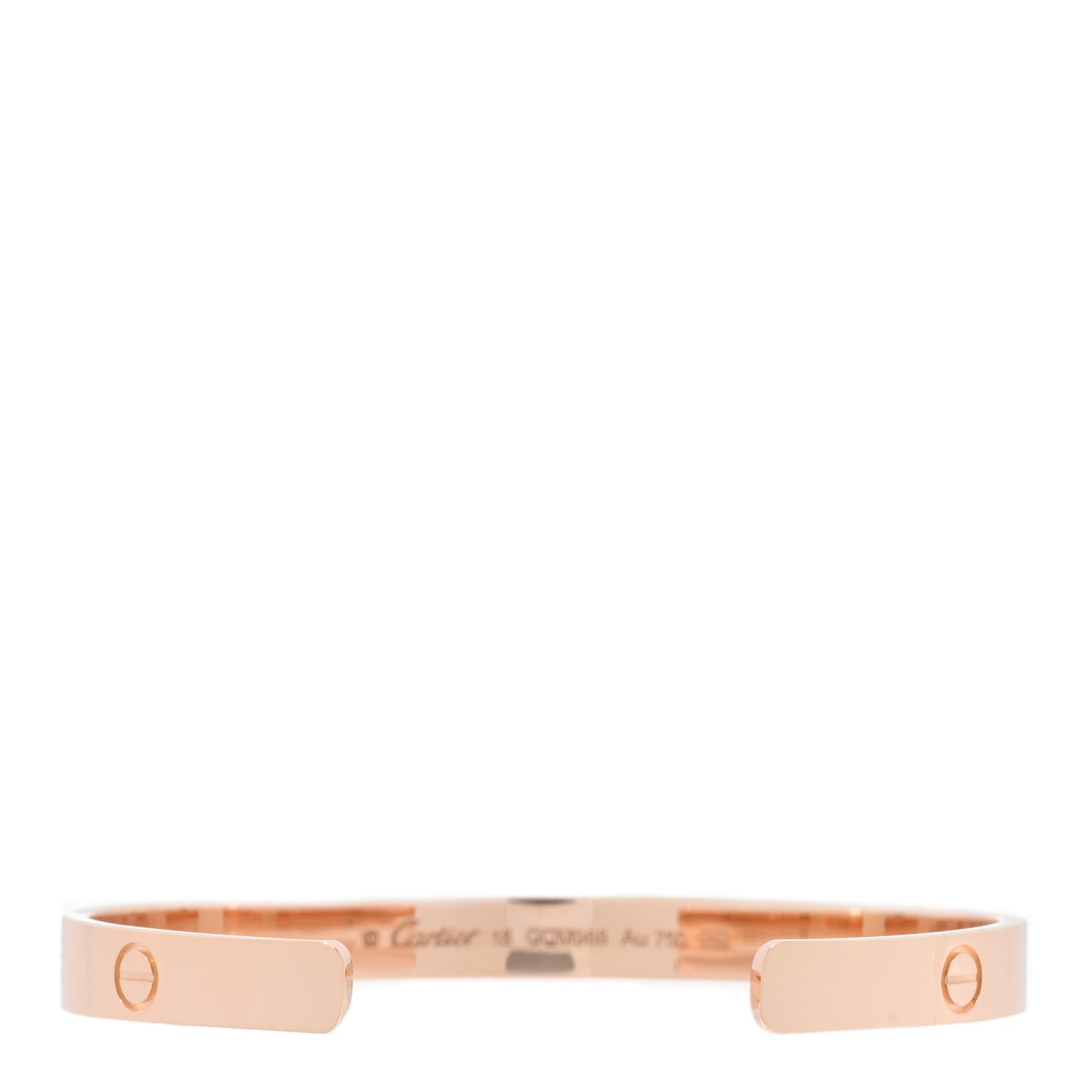 18K Pink Gold LOVE Cuff Bracelet 18