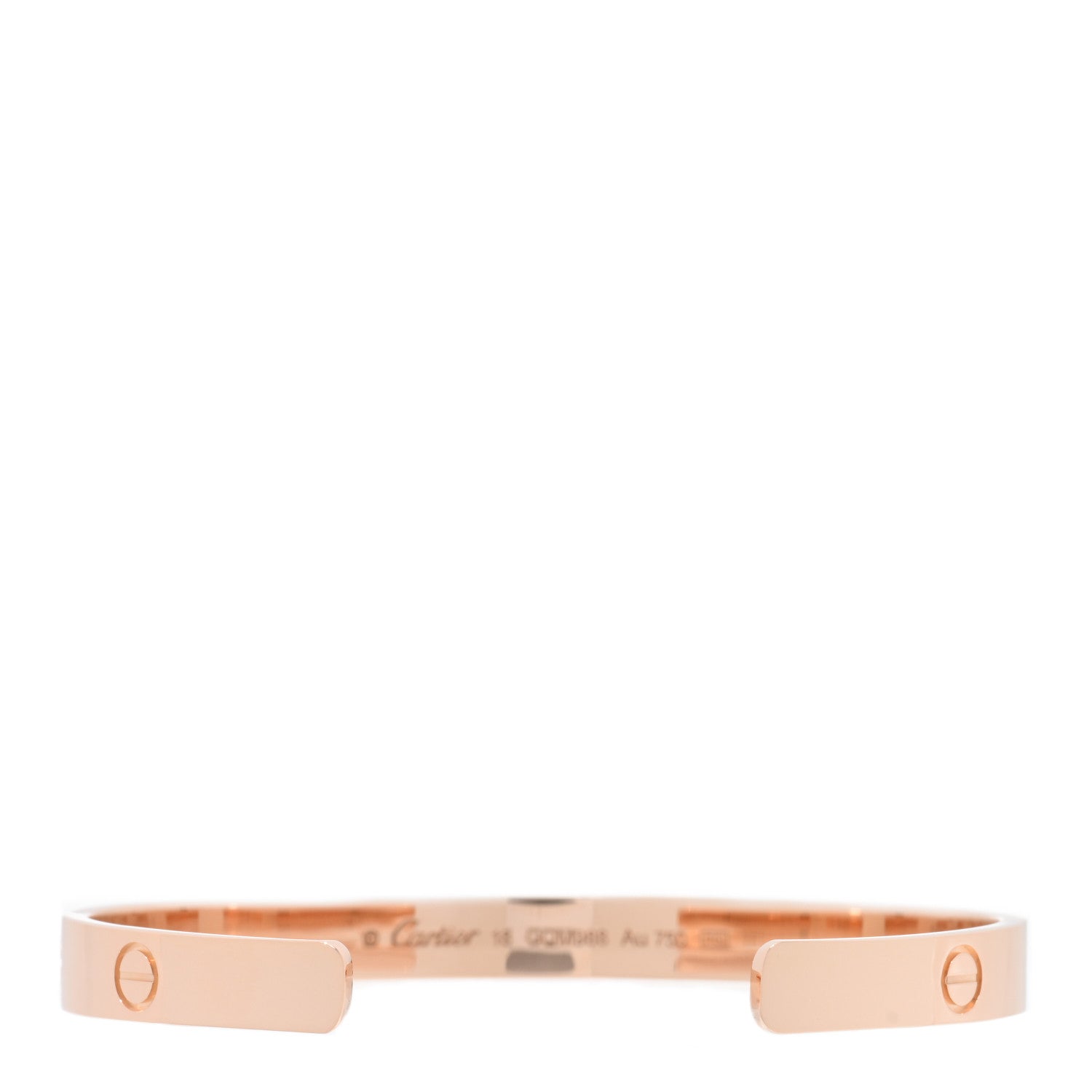 Cartier 18K Pink Gold LOVE Cuff Bracelet 18 2 of 4