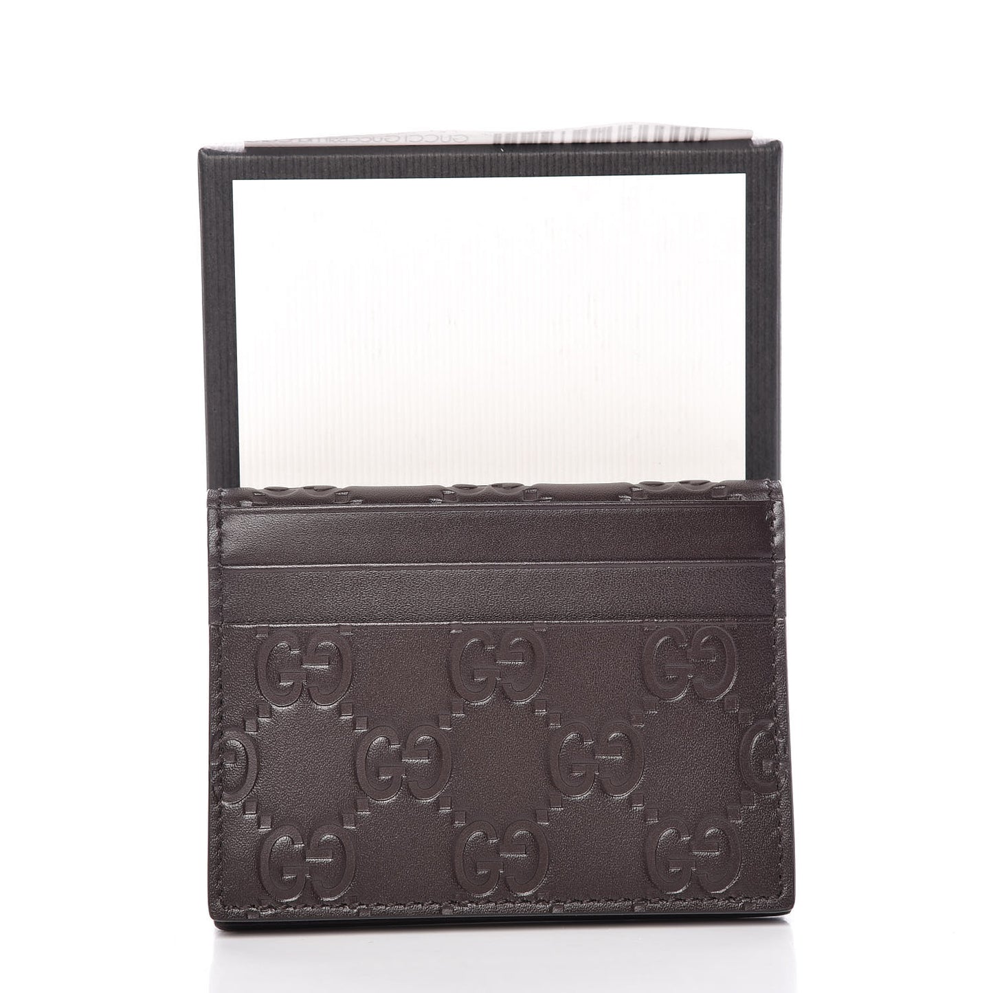 Guccissima Card Case Brown