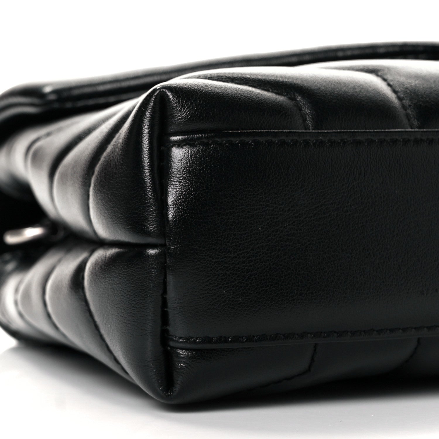 Saint Laurent Calfskin Y Quilted Monogram Toy Loulou Crossbody Bag Black 7 of 9