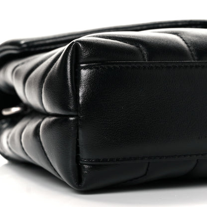 Saint Laurent Calfskin Y Quilted Monogram Toy Loulou Crossbody Bag Black 7 of 9