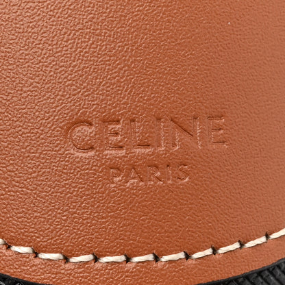 Celine Calfskin Triomphe Canvas Heloise Shoulder Bag Tan 6 of 11