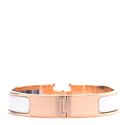 Hermes Enamel Narrow Clic Clac H Bracelet PM White 3 of 9