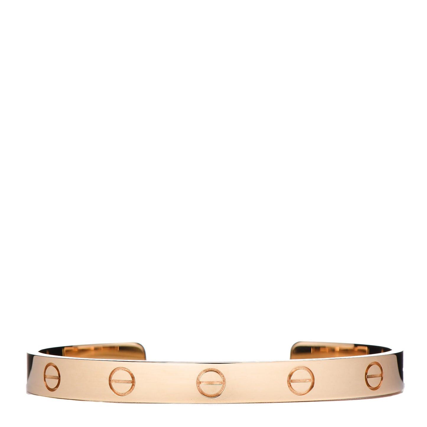 18K Yellow Gold LOVE Cuff Bracelet 17